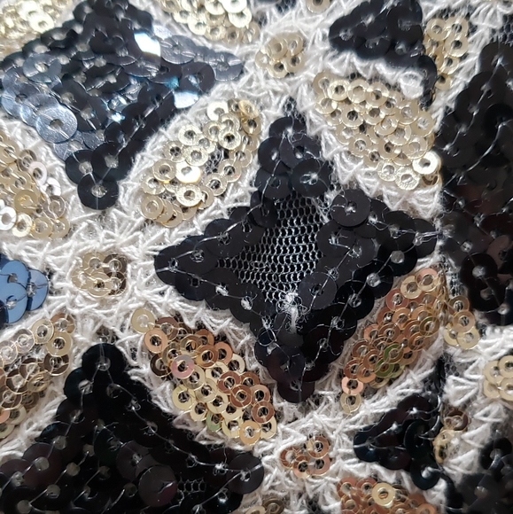 Sexy Gold & Black Sequin Mini Dress with Open Back - Picture 10 of 10